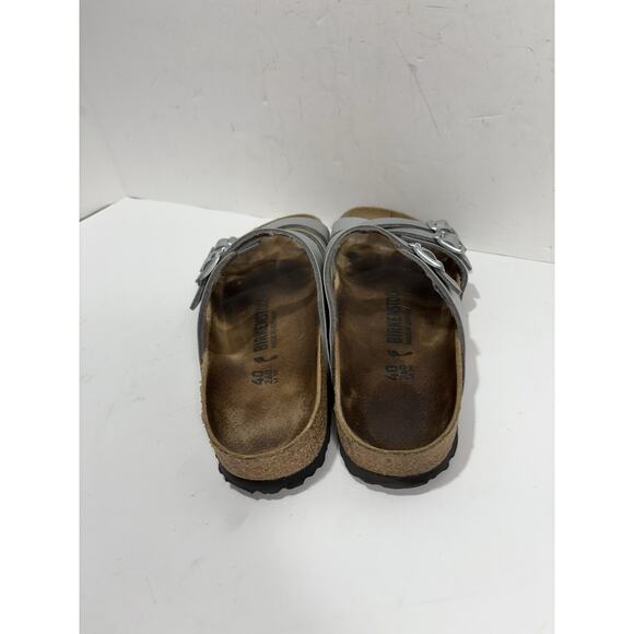 Birkenstock Franca Silver Birko Flor Narrow‎ Sandals Sz 40 (US 9 -9.5) Sandal